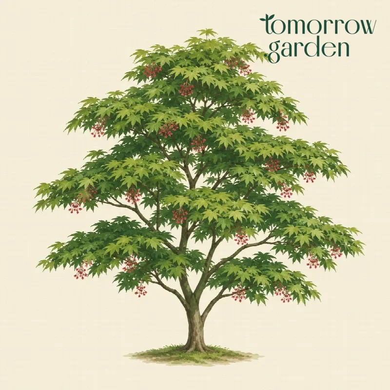 Illustration of Japanese maple