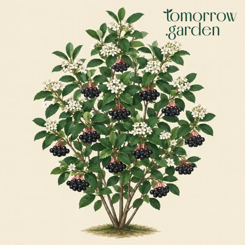 Illustration of Black chokeberry