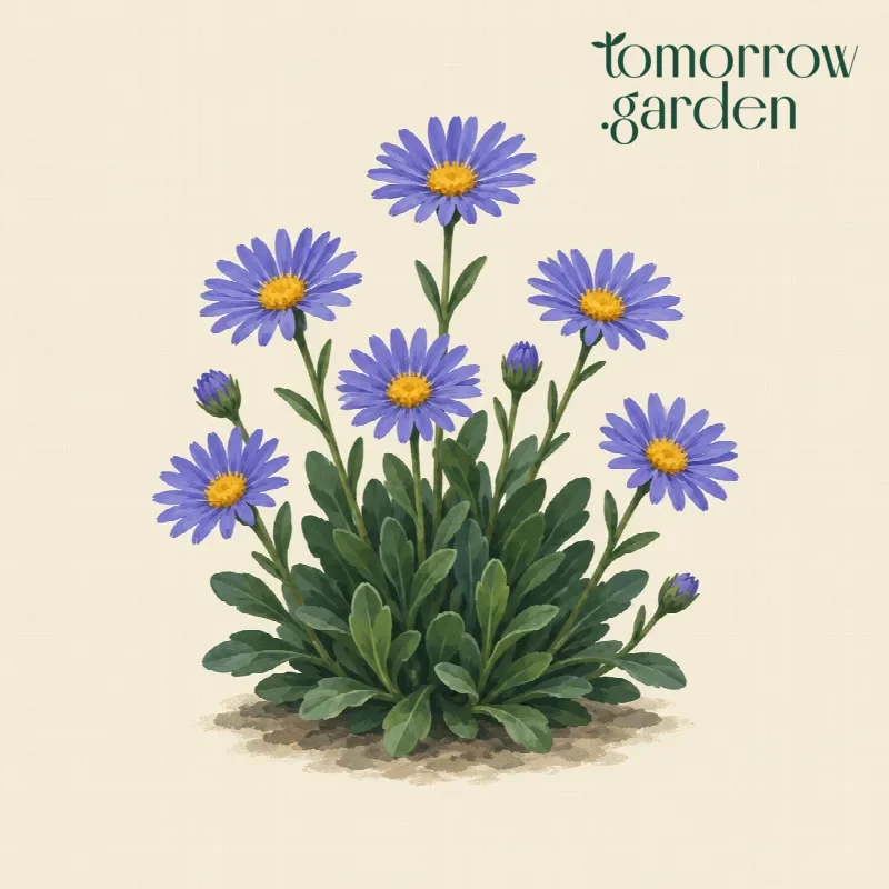 Illustration of Alpine aster