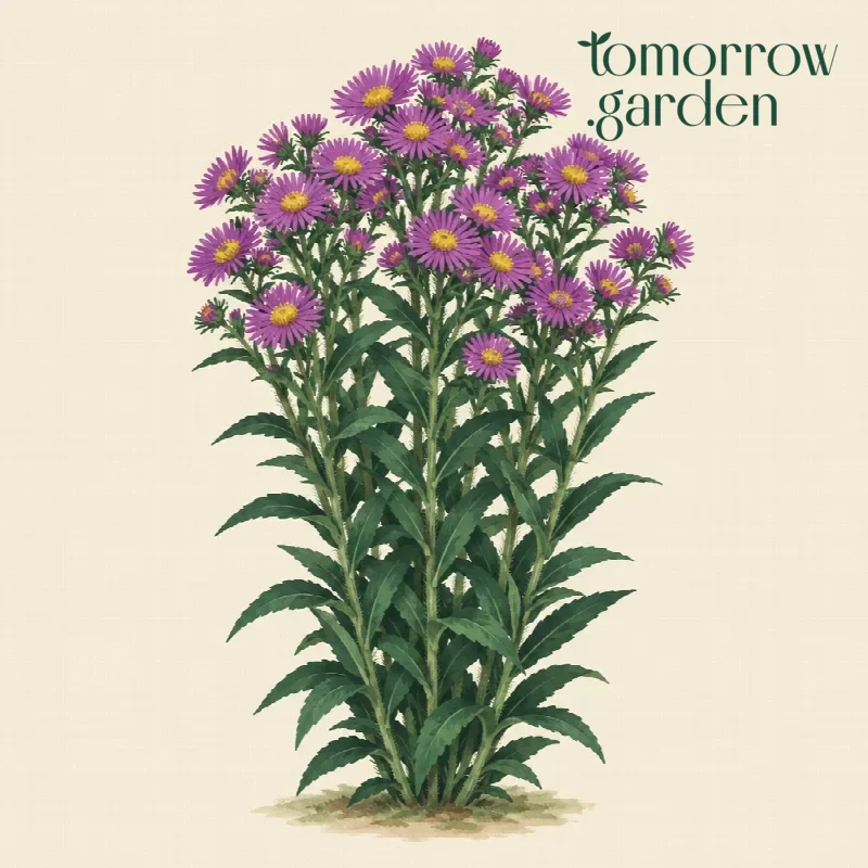 Illustration of New England aster