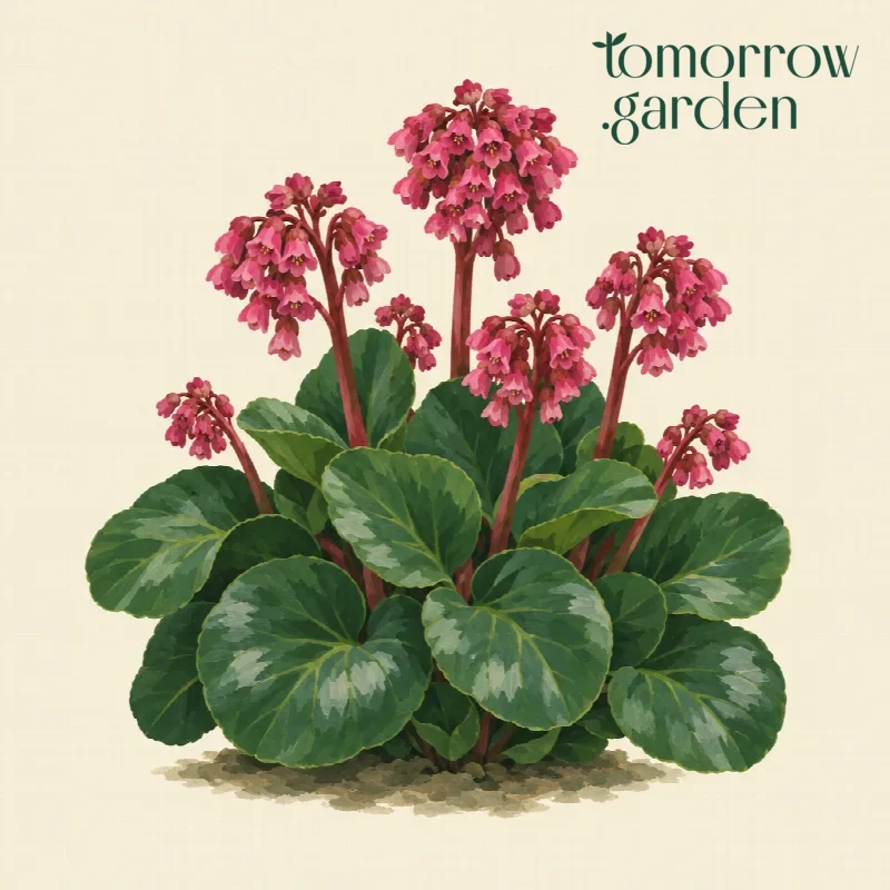 Illustration of Heartleaf bergenia