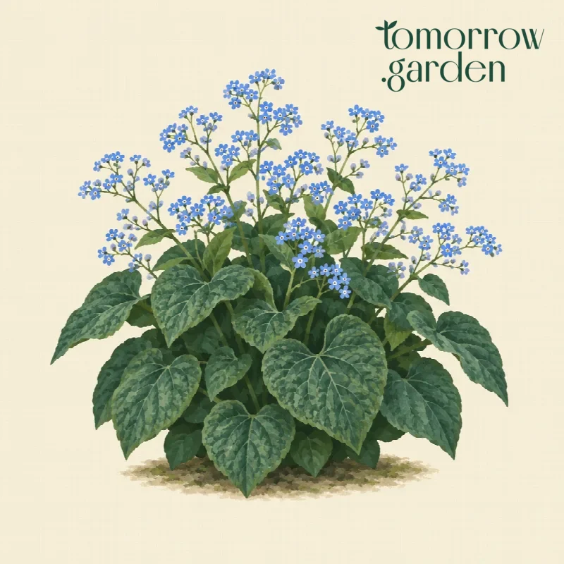 Illustration of Siberian bugloss
