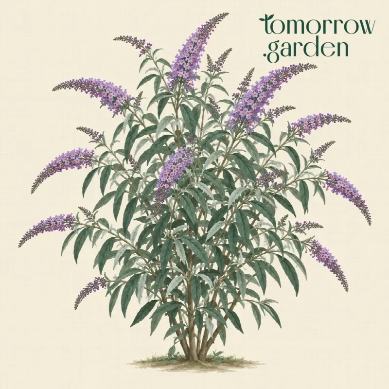 Illustration of Butterfly bush