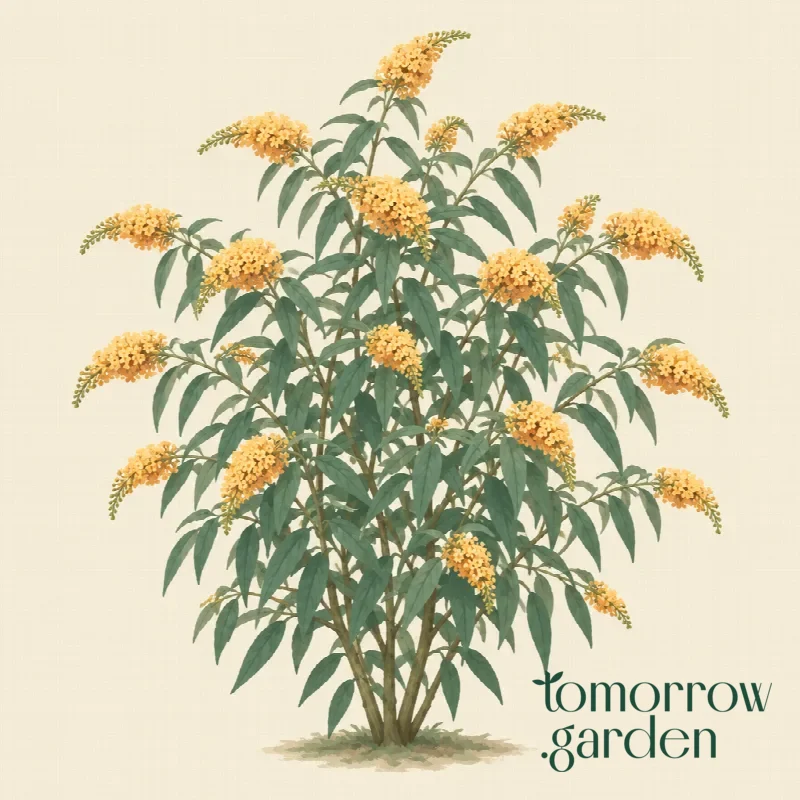 Illustration of Weyer's butterfly bush