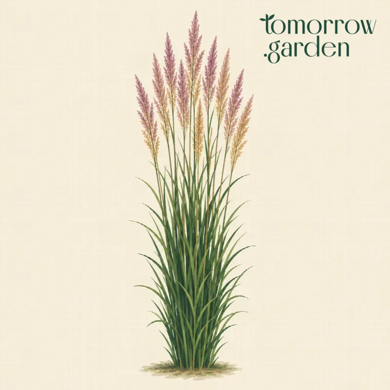 Illustration of Feather reed grass 'Karl Foerster'