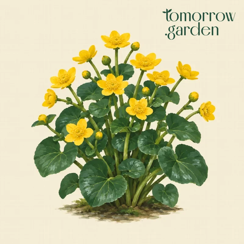 Illustration of Marsh marigold