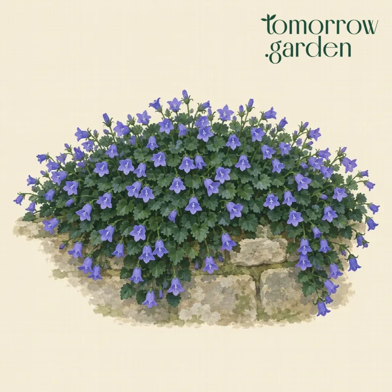 Illustration of Dalmatian bellflower