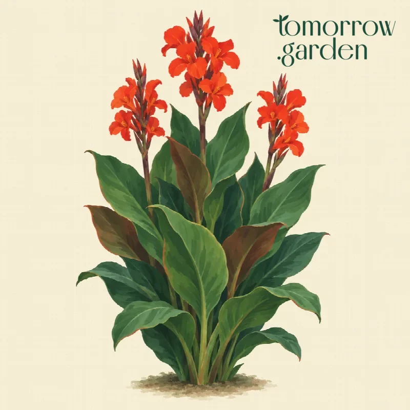 Illustration of Canna lily