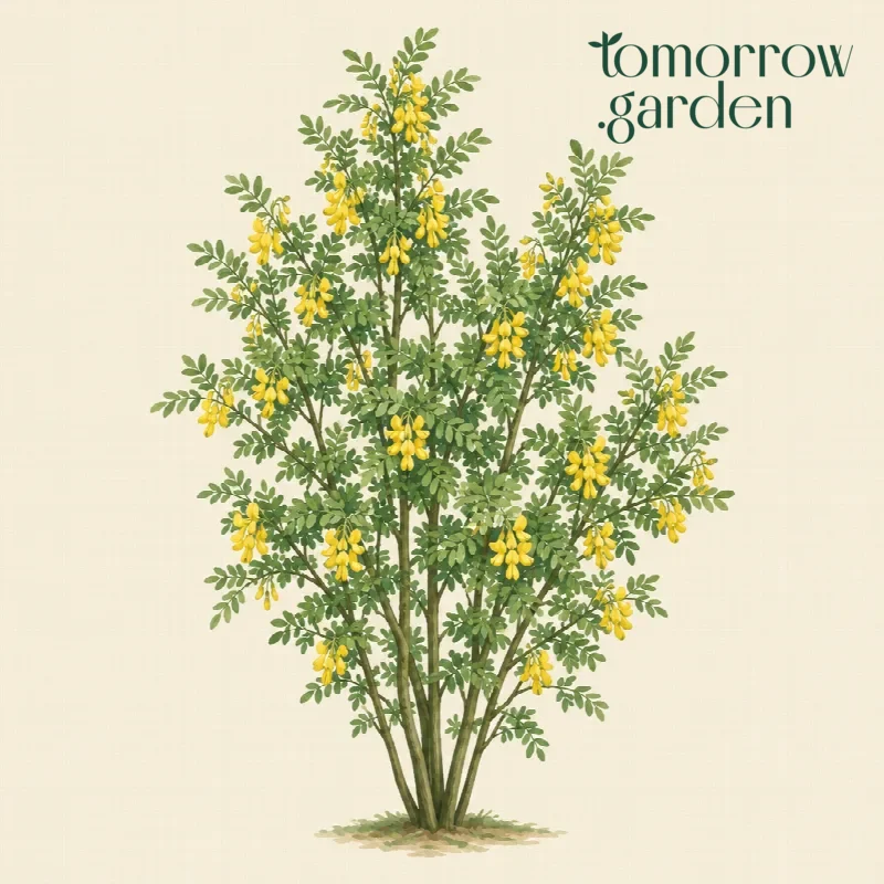 Illustration of Siberian pea shrub