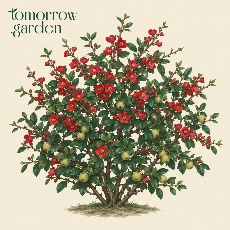 Illustration of Flowering quince