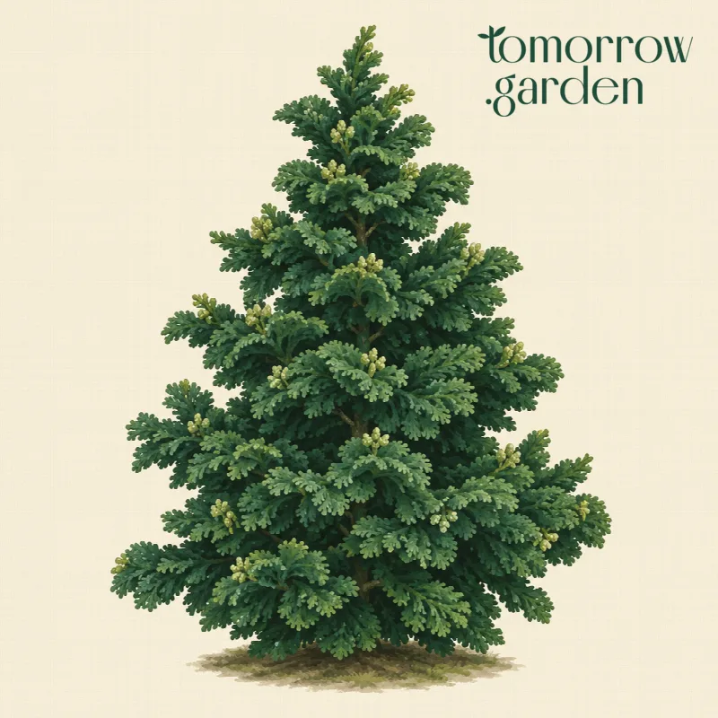 Illustration of Dwarf hinoki cypress