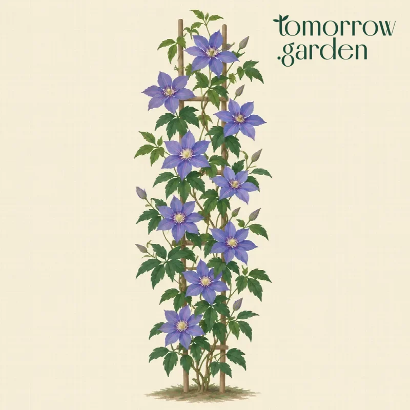 Illustration of Large-flowered clematis