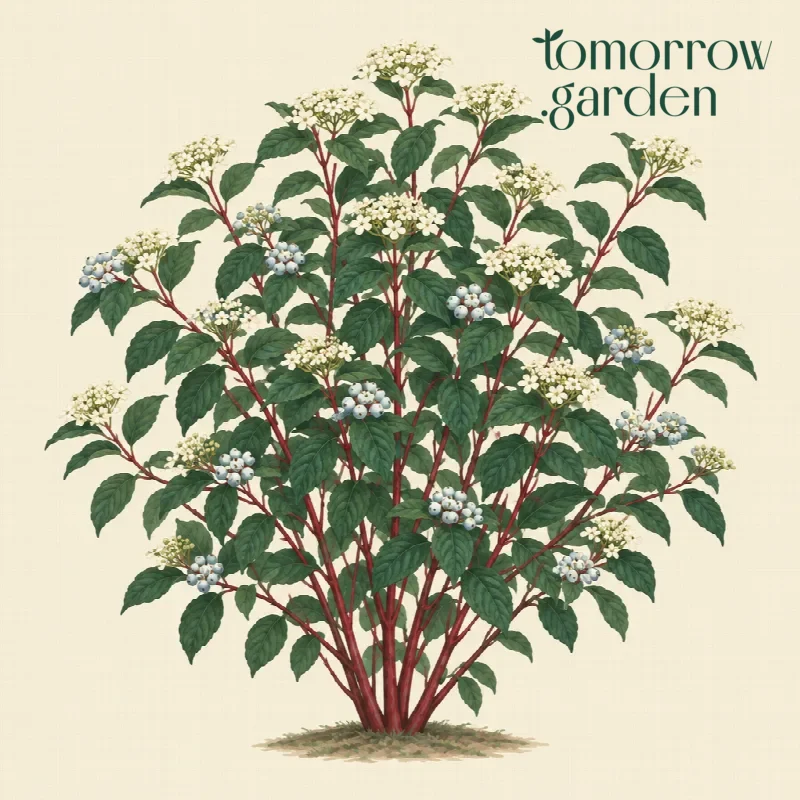 Illustration of Red-barked dogwood