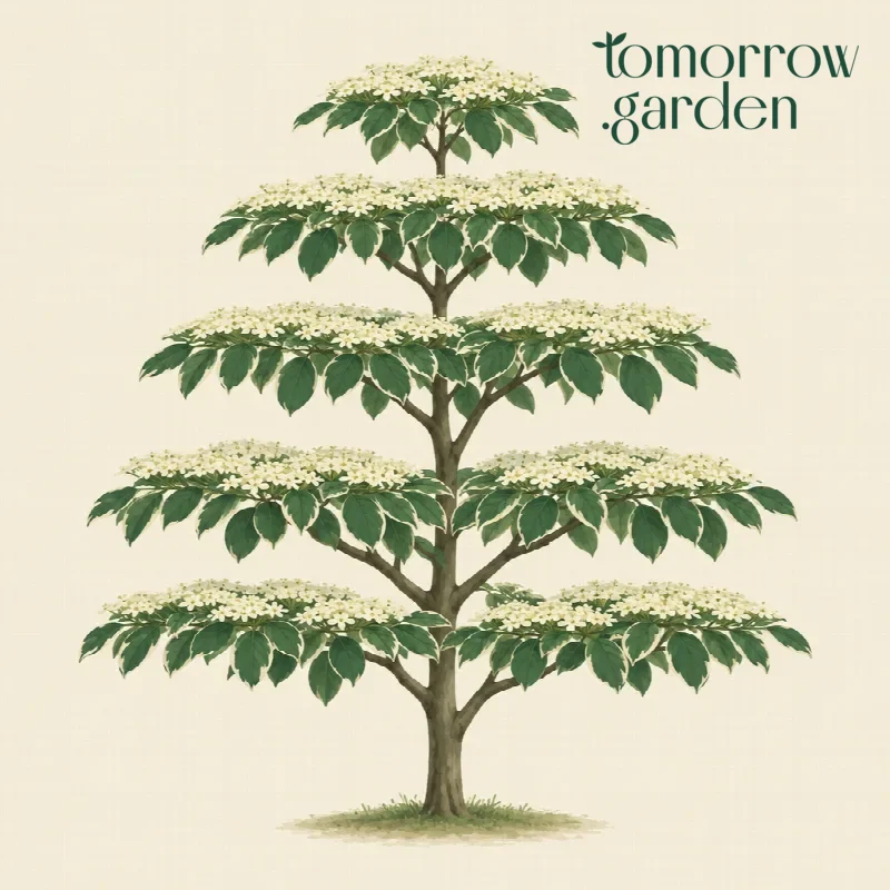 Illustration of Wedding cake tree