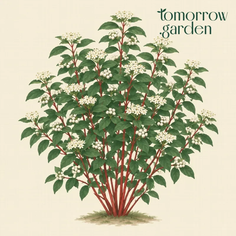 Illustration of Red osier dogwood