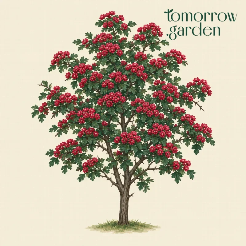 Illustration of Midland hawthorn