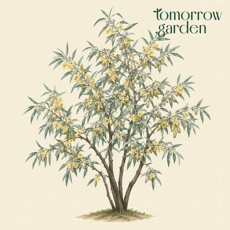 Illustration of Russian olive