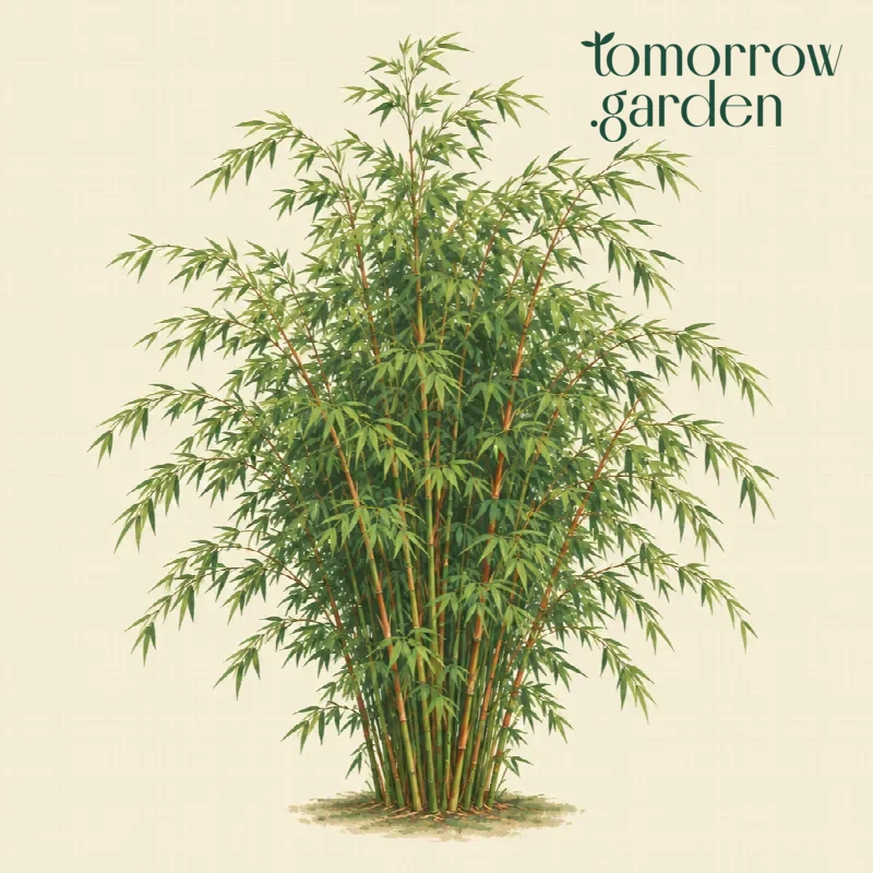 Illustration of Rufa clumping bamboo
