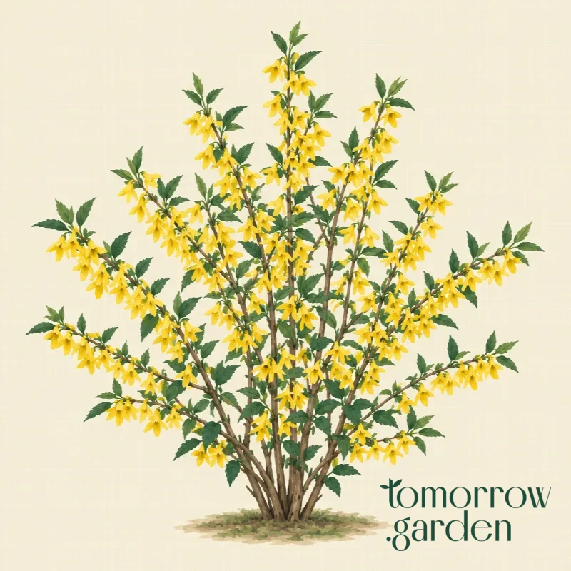 Illustration of Border forsythia