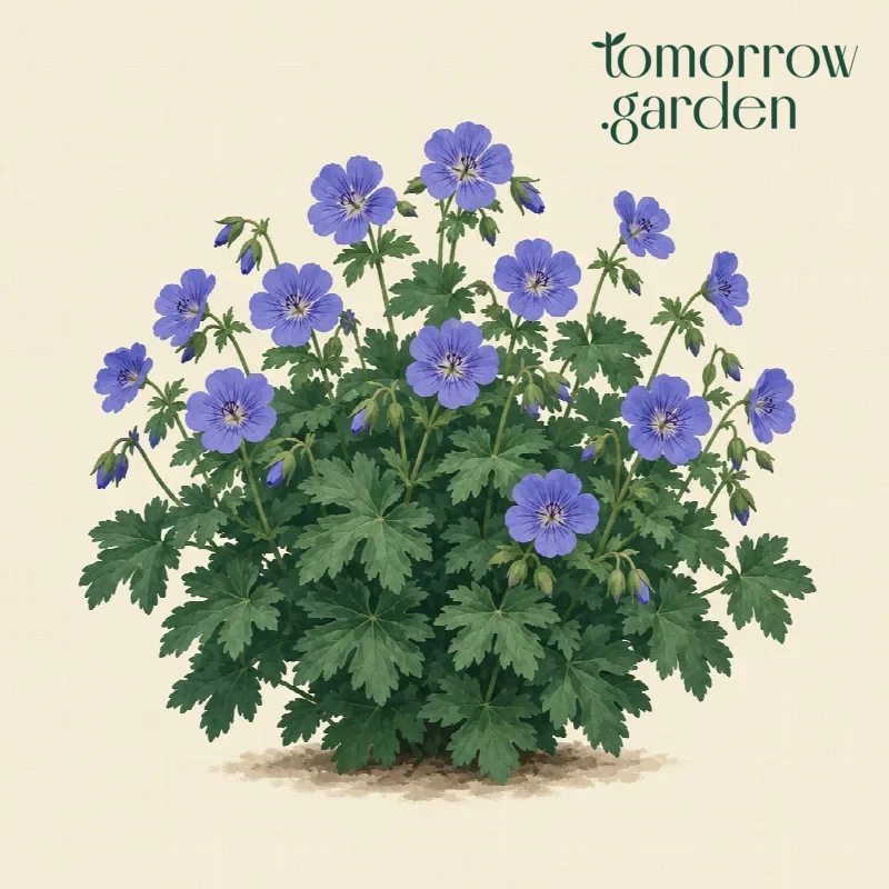 Illustration of Hardy geranium hybrids