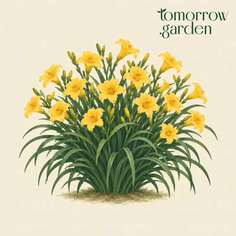Illustration of Daylily 'Stella de Oro'