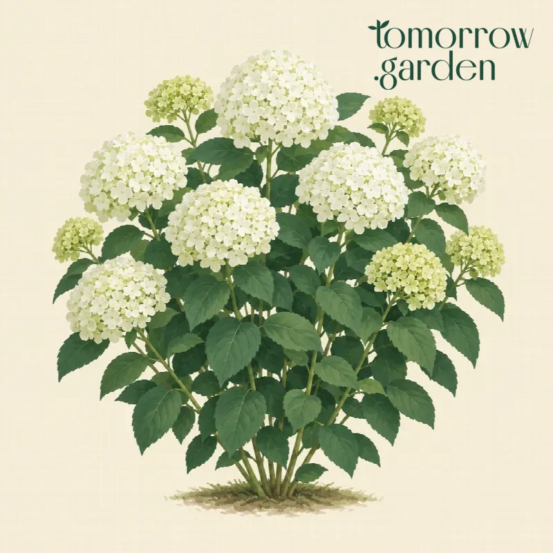 Illustration of Smooth hydrangea