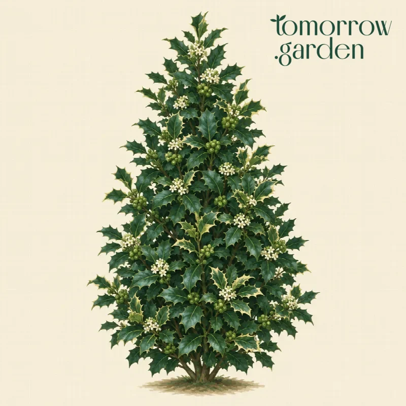Illustration of English holly