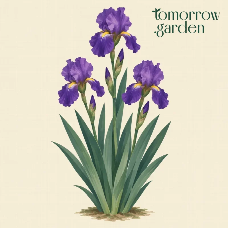 Illustration of Bearded iris