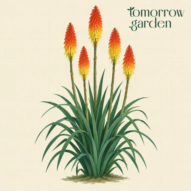 Illustration of Red hot poker