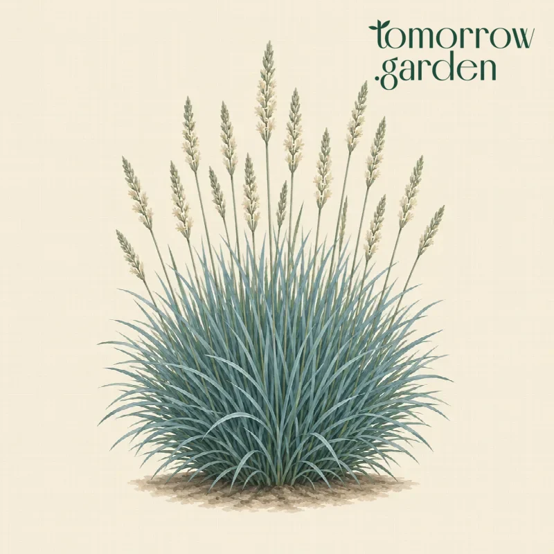 Illustration of Blue hair grass