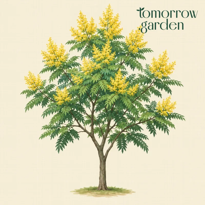 Illustration of Golden rain tree