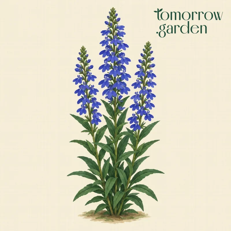 Illustration of Hybrid cardinal flower