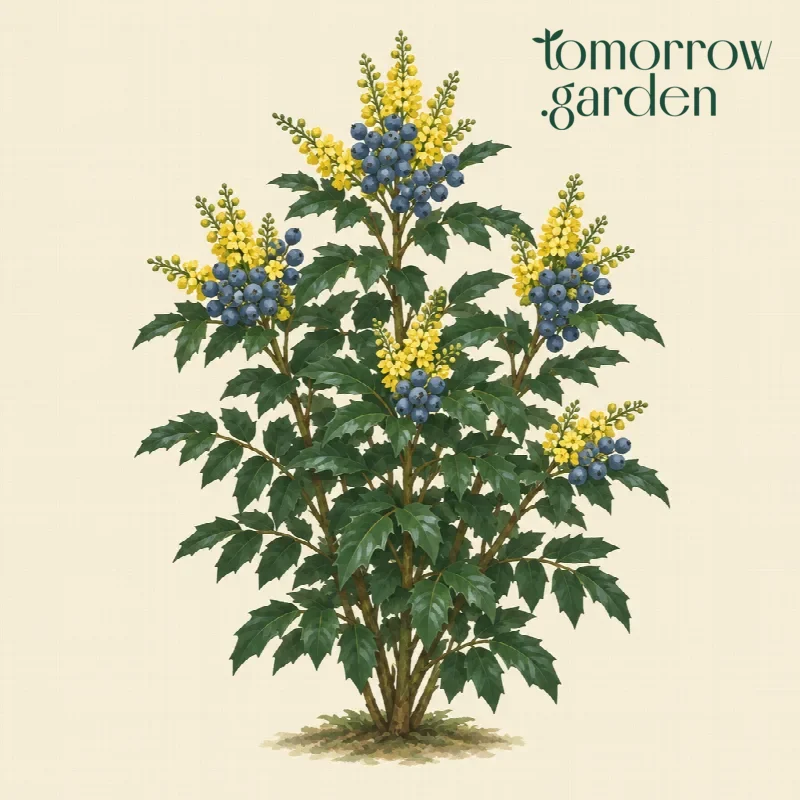 Illustration of Oregon grape