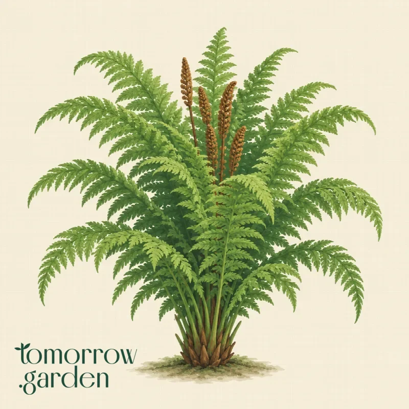 Illustration of Ostrich fern