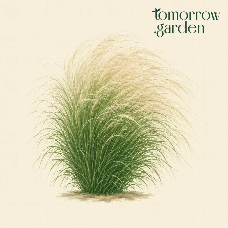 Illustration of Mexican feather grass