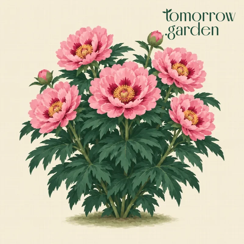 Illustration of Itoh peony