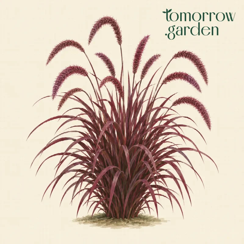 Illustration of Purple fountain grass