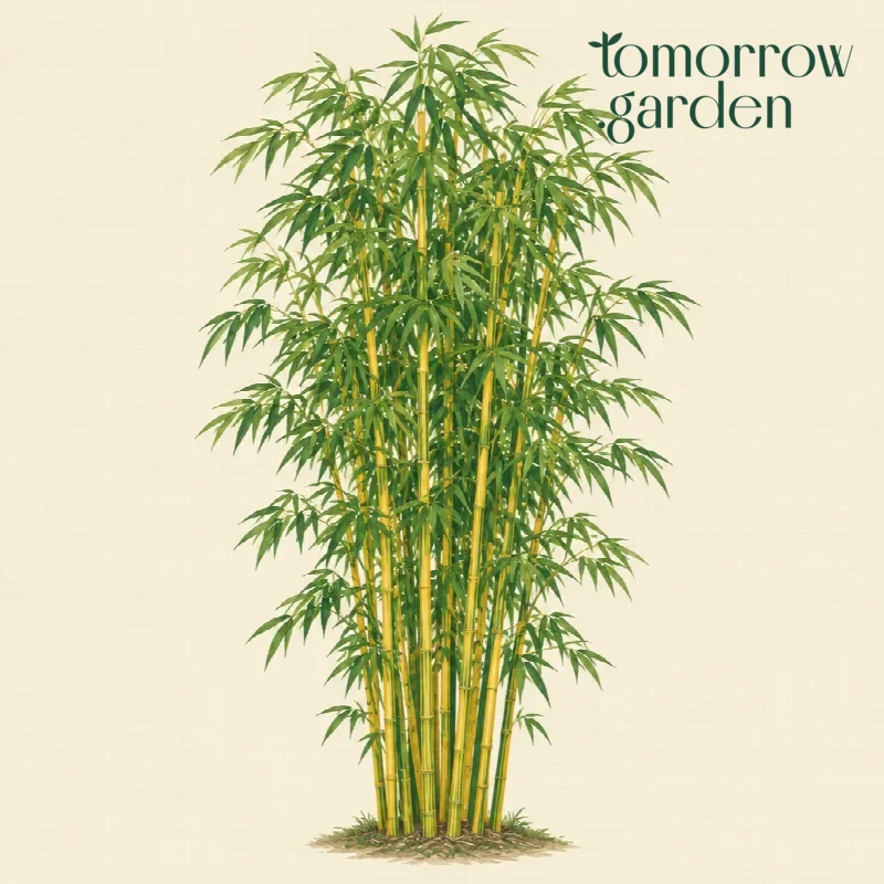 Illustration of Yellow groove bamboo