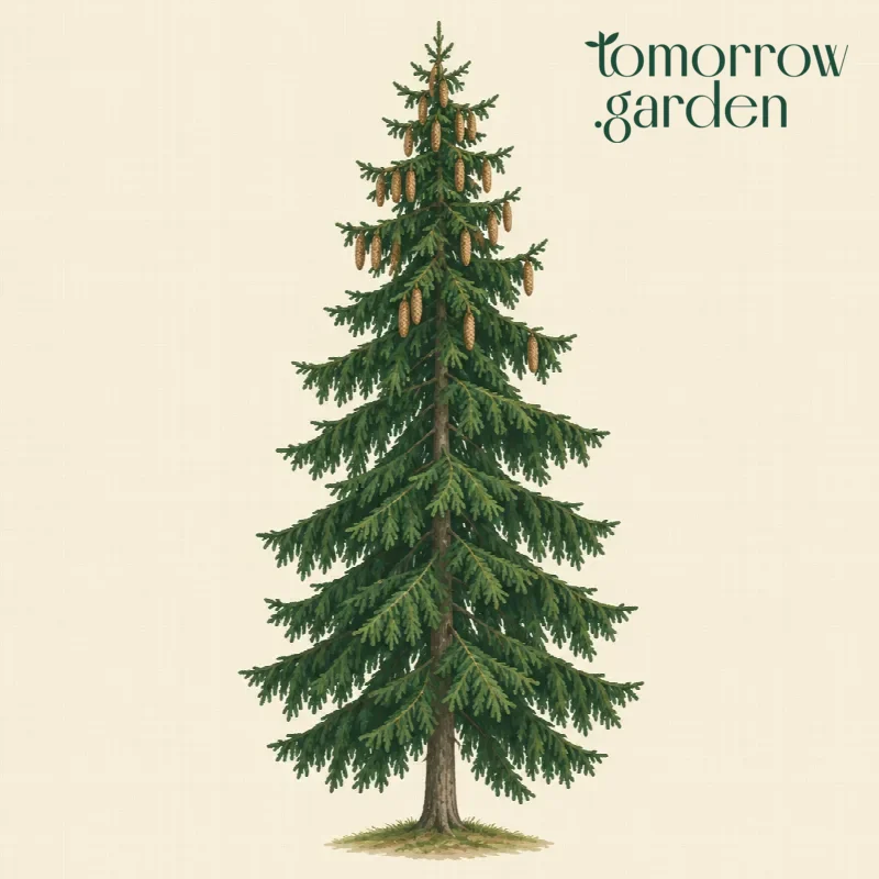 Illustration of Norway spruce