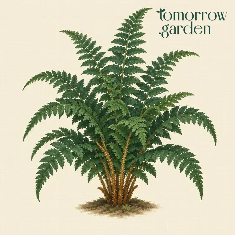 Illustration of Japanese tassel fern