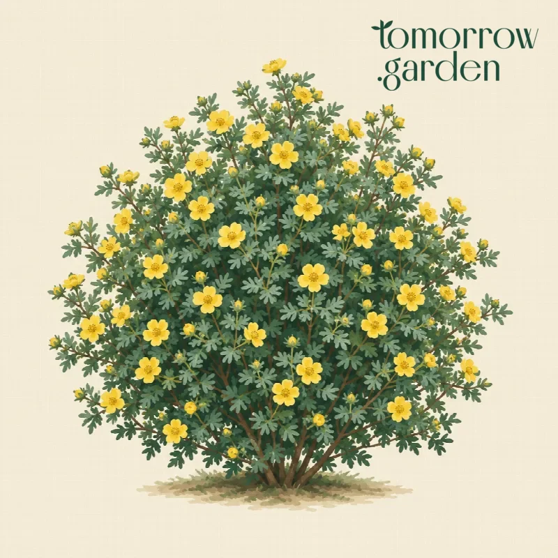 Illustration of Shrubby cinquefoil