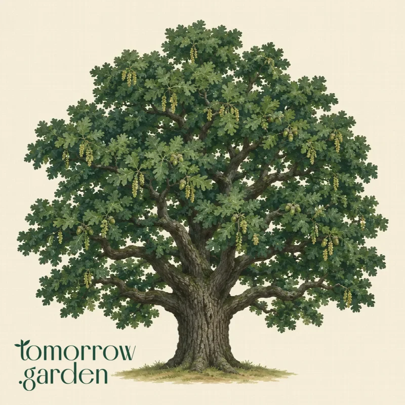 Illustration of English oak