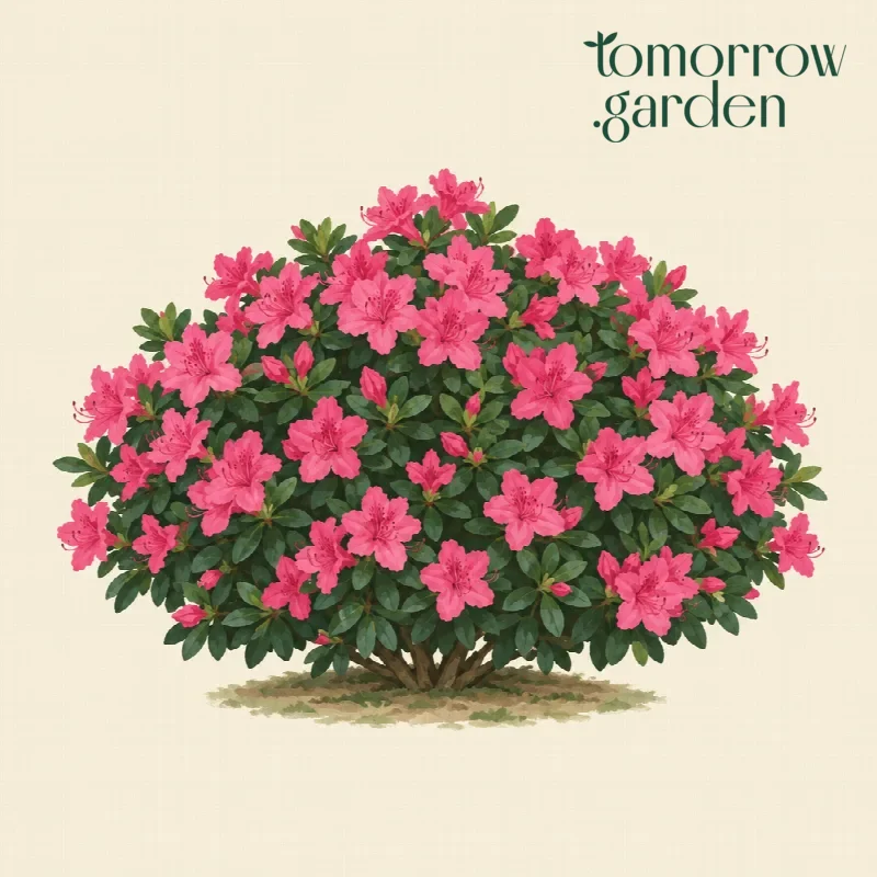 Illustration of Japanese azalea