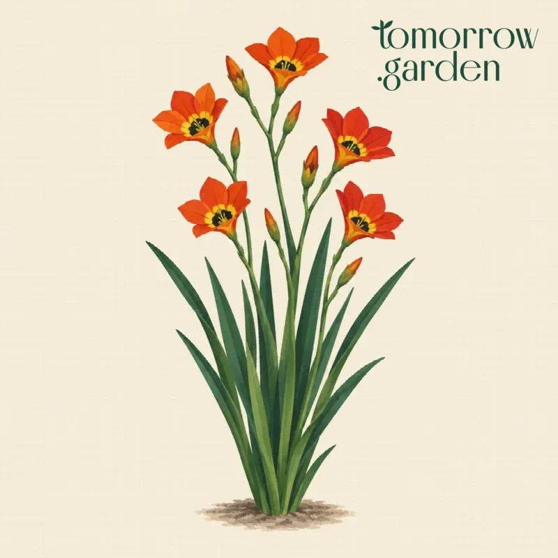 Illustration of Harlequin flower