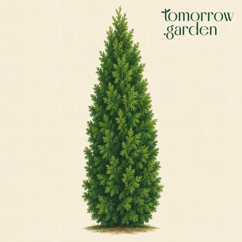 Illustration of Emerald Green arborvitae