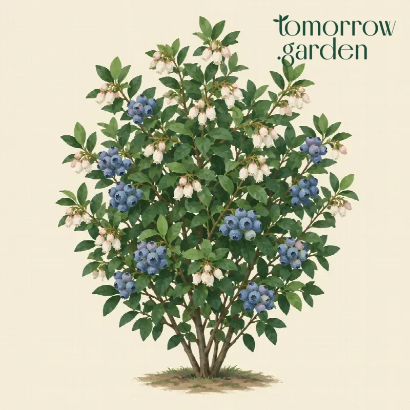 Illustration of Highbush blueberry