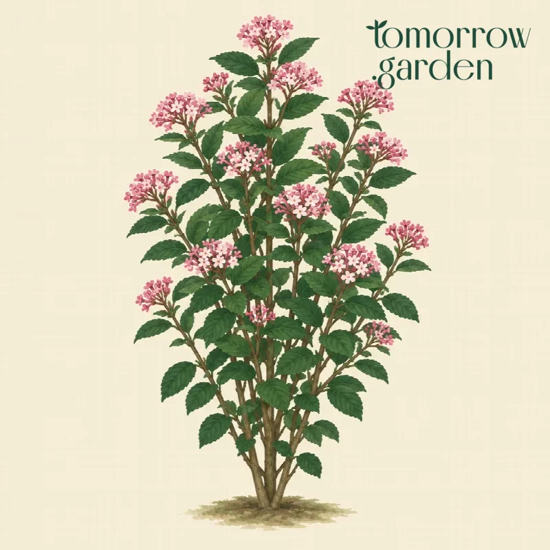 Illustration of Bodnant viburnum
