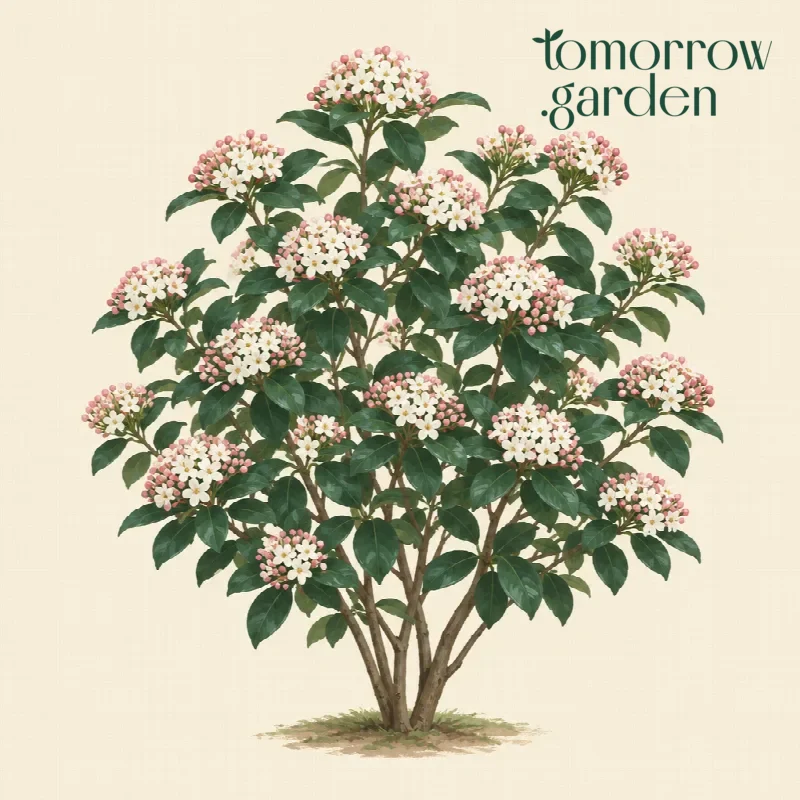 Illustration of Burkwood viburnum