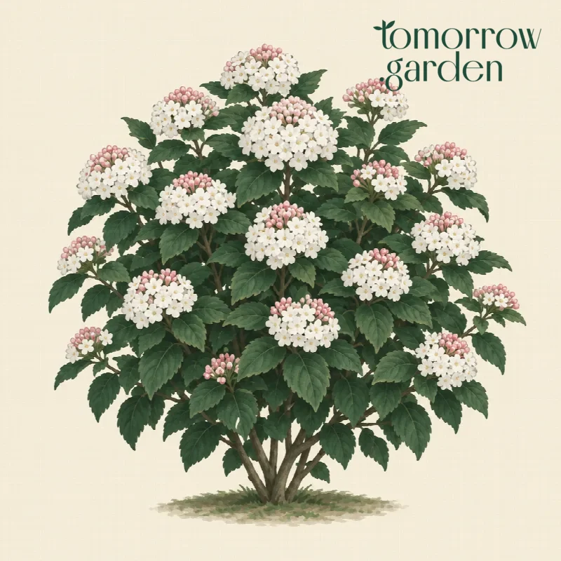 Illustration of Korean spice viburnum