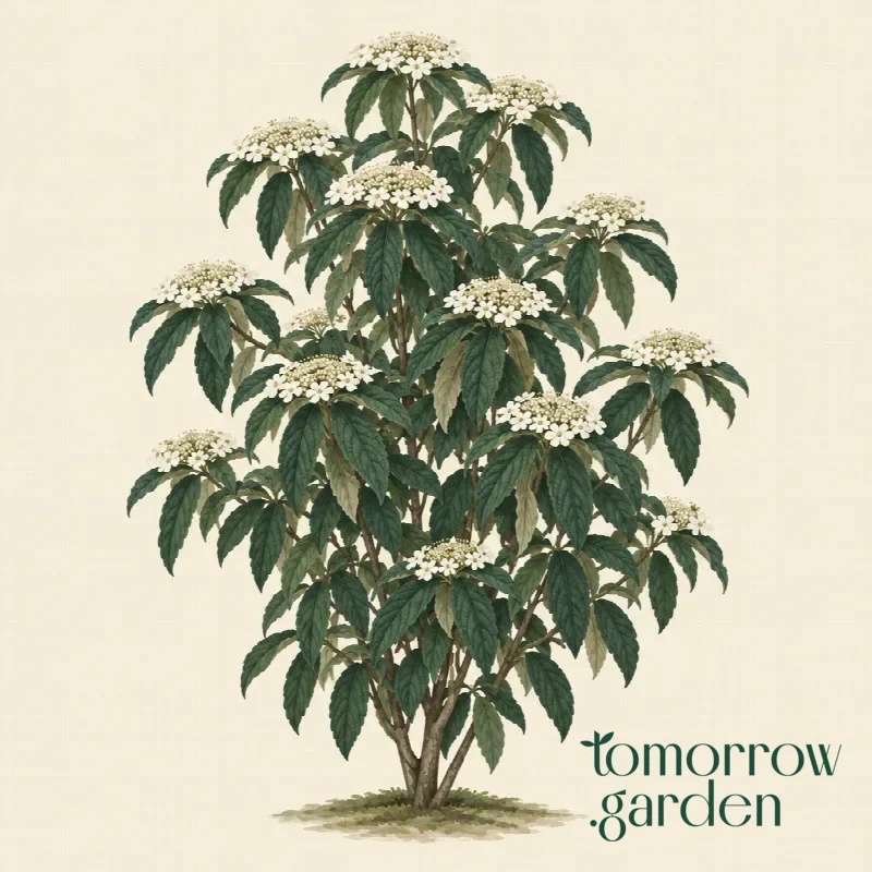 Illustration of Leatherleaf viburnum